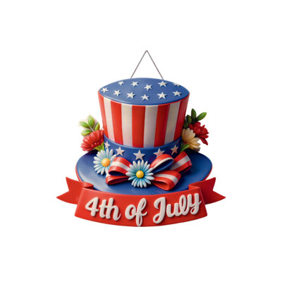 Independence Day America Wooden Hanging Decoration Patriotic Round Wall Decor For Home And Porch Festival Celebration Hanging Board Decoration 30cm/11.81in