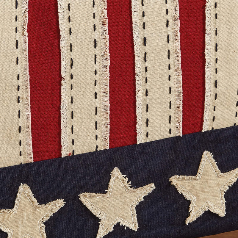 Union Rustic Star Spangled Table Runner - 36''L - Red