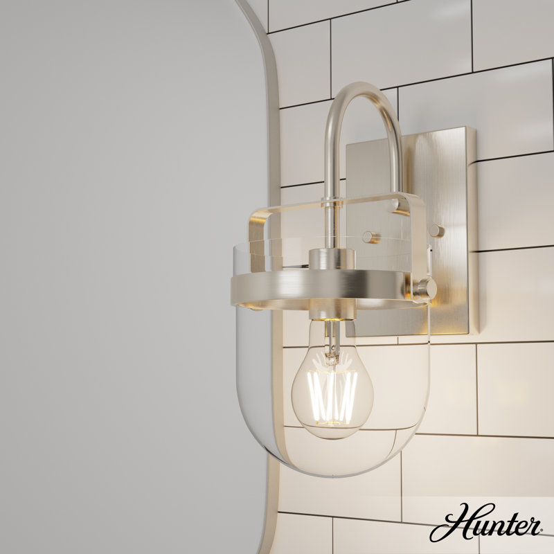  Aluminum Armed Sconce, Brushed Nickel