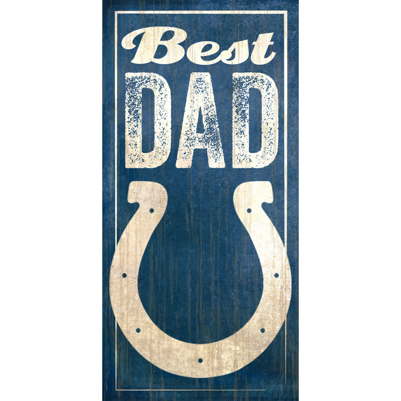 « best dad », impression sur plaque NFL, Colts d'Indianapolis