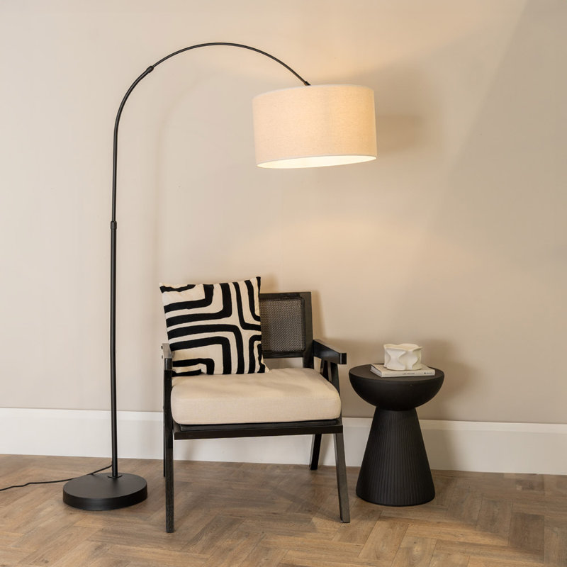 170cm Matte Arched Floor Lamp, White