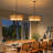 5-light Rattan Candelabra Pendant Light with Diffuser