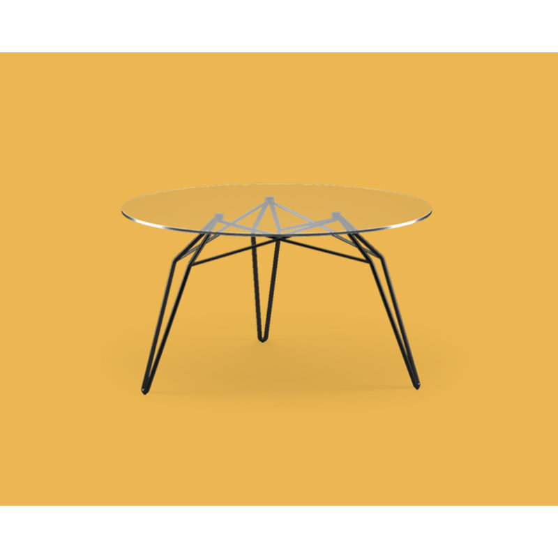Sanibel Glass Top Single Coffee Table, Black