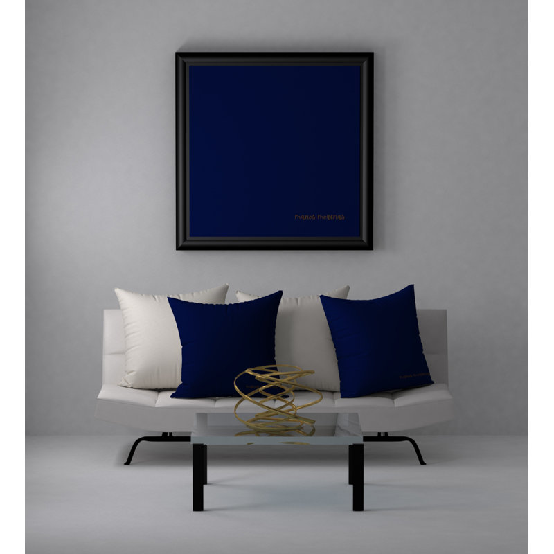Reversible Pillow Cover, 18" x 18", Dark Blue