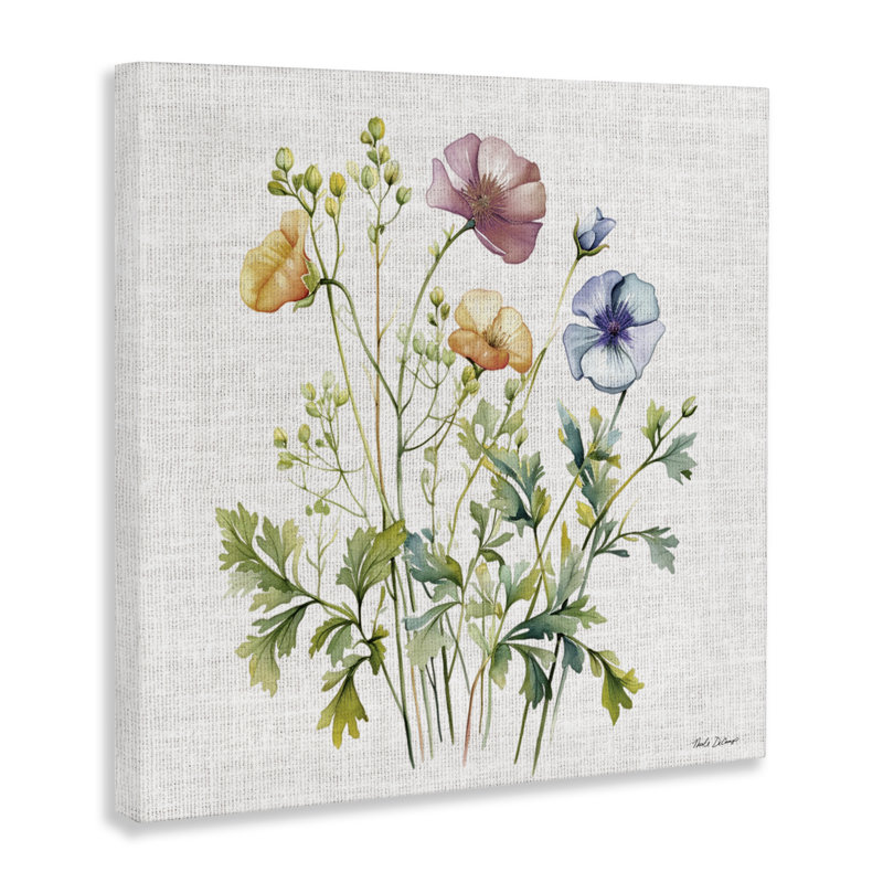 Wild Botanical Bundle Canvas, design par Nicole DeCamp, H 24 po x l 24 po