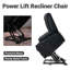 Repose-pieds double inclinable à double moteur avec porte-gobelet chauffant et port USB-124580136