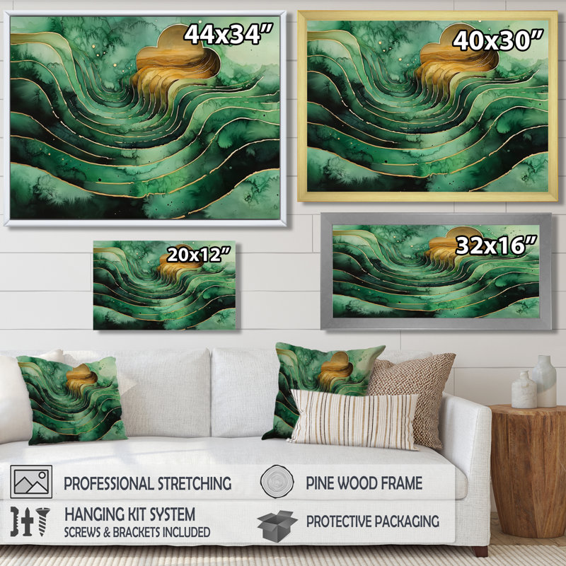 Wessels Emerald, Reproduction encadrée d'une seule photo, Noir, noir, noir, noir, H 16 po x l 32 po