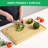 Tabla de cortar de bambú extra gruesa – Reversible y gruesa de 2 cm – Canal para jugos integrado y asas laterales – Ideal para carne, verduras y frutas en cocina – Medidas 45x60 cm