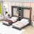 Dual Twin Murphy Beds Unit with Convertible Shelf-973648758
