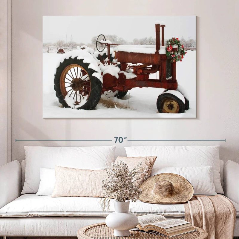 Tracteur de Noël, H 34 po x l 51 po