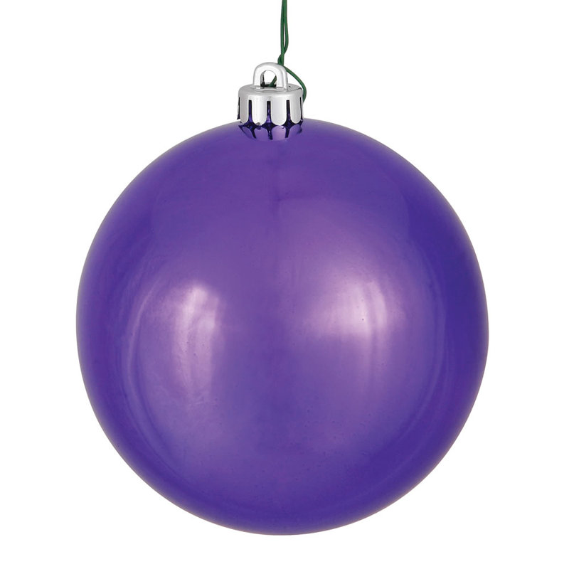 Décoration de boule décorative des Fêtes, Prune, 4.75" H x 4.75" W x 4.75" D