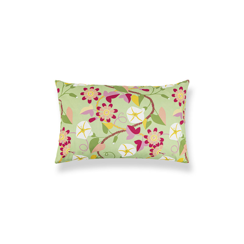 Coussin en coton réversible, Prairie, Rectangle H 14 po x l 22 po