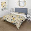Neutre fleurs beige motif Boho I - ensemble de housse de couette Boho - microfibre de polyester-970690289
