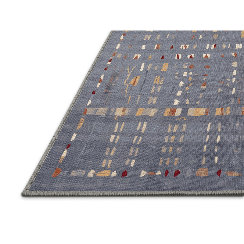 Machine Washable Gray Area Rug, Rectangle 7' x 10'