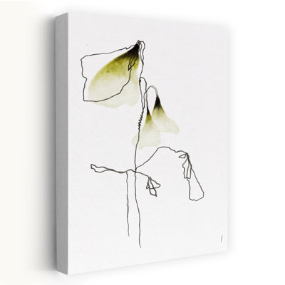 «Delicate Olive Blooms», reproduction d'art mural abstrait contemporain