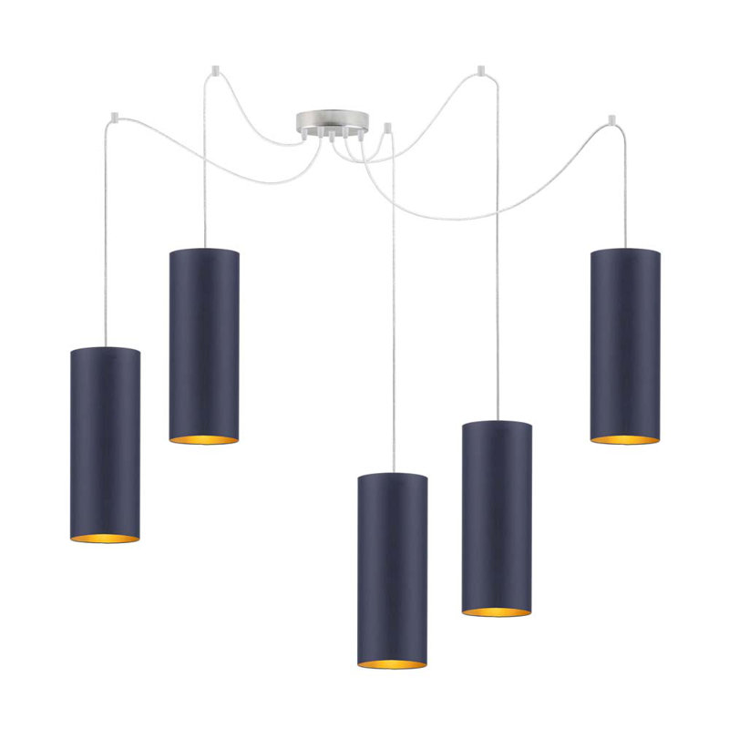 Siegbald 5 - Light Cluster Pendant, Navy, Grey