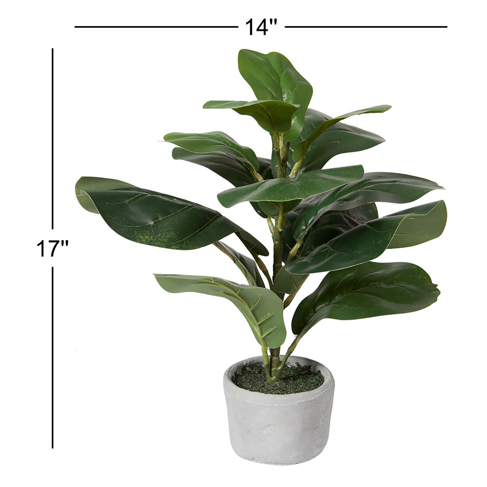 17'' Faux Plant in Pot, Green