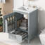 Meuble-lavabo moderne avec lavabo, support de rangement, tiroir et porte à fermeture douce-108535103