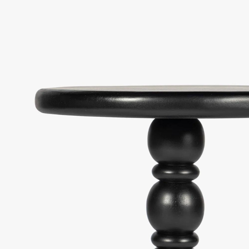 Table à boissons Isabel, Noir, H 24 po x l 24 po x P 14 po