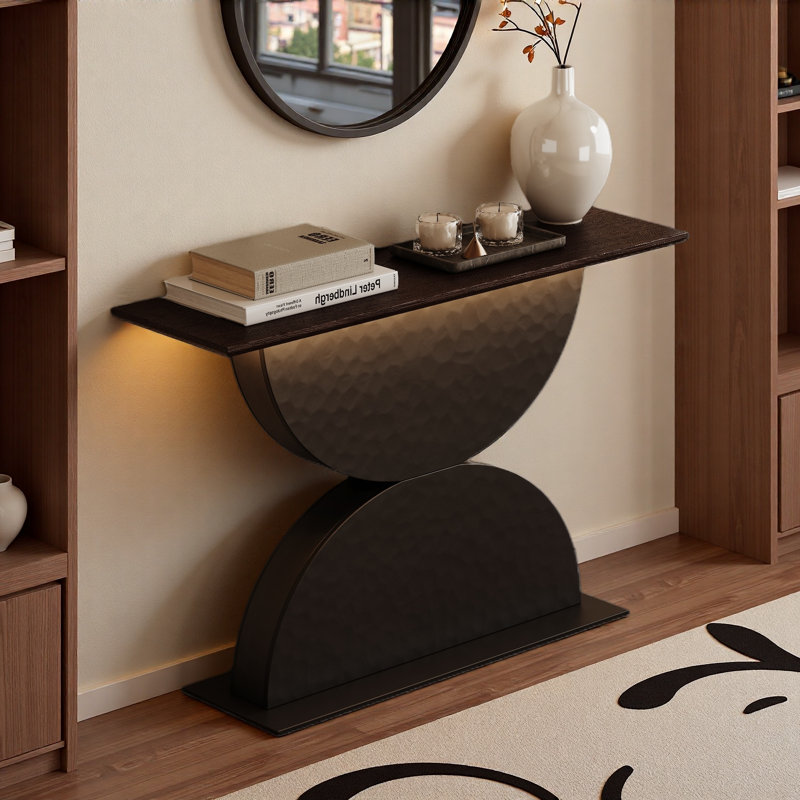 Console demi-cercles avec lumière DEL et texture en forme de marteau 3D
