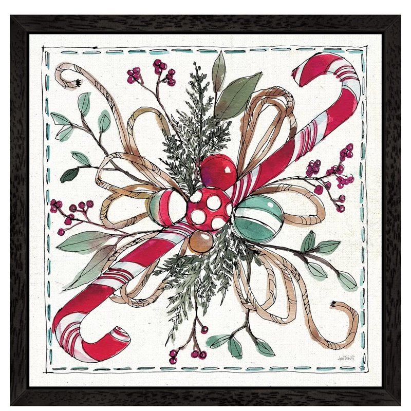 Seasonal Charm VI by Anne Tavoletti - Print on Canvas, 66.04 cm H x 66.04 cm W, Black Floater Framed