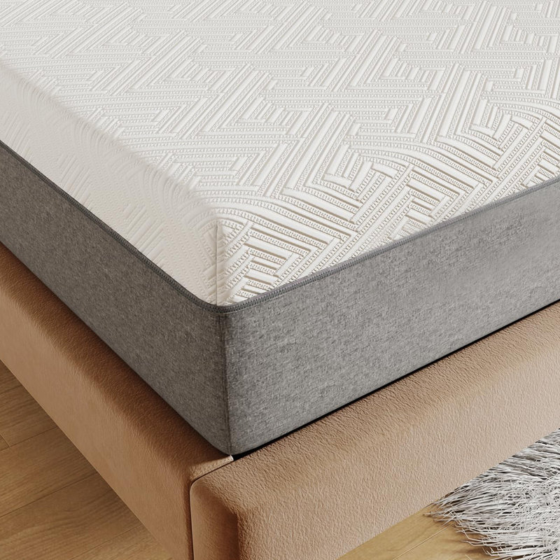 Mattress, Grey Gel Memory Foam  For Cool Night & Pressure Relief, Medium Plush Feel With Motion Isolating, Twin, 12"