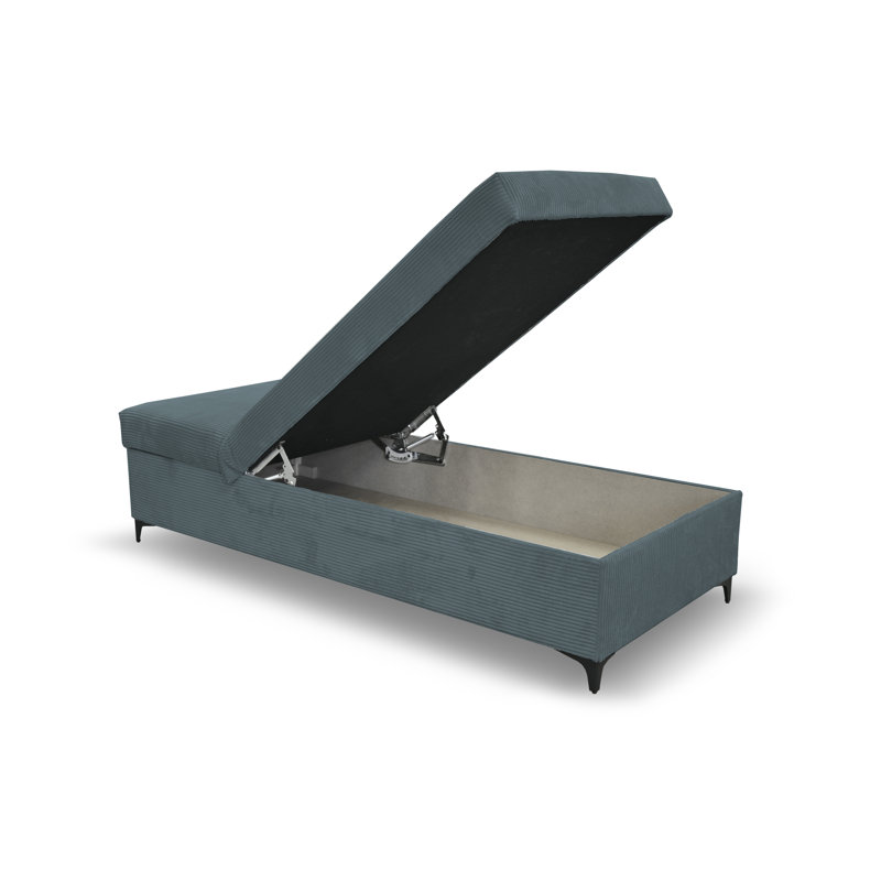 Obla Upholstered Chaise Lounge, Turquoise