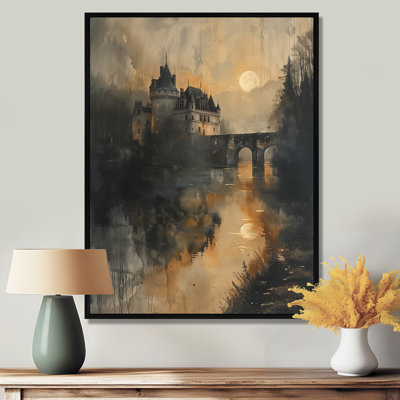 Reproduction d'art mural jaune et beige au clair de lune, entrepôt du Château III