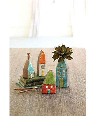  Vases en céramique colorés - Mini vases décoratifs émaillés, ensemble de quatre
