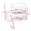 Lit superposé en métal multifonctionnel en forme de maison avec rangement pour escalier intégré et glissade-2006480560