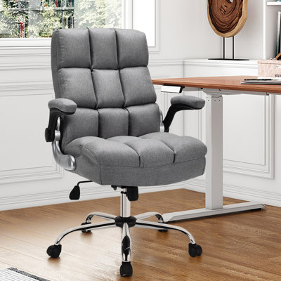 Gheorghe Linen Desk Chair