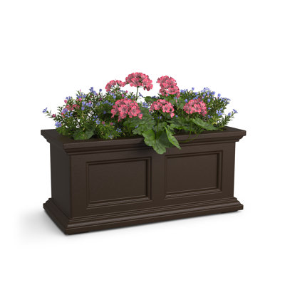 The Anastasiya Resin Window Box Planter with Water Reservoir