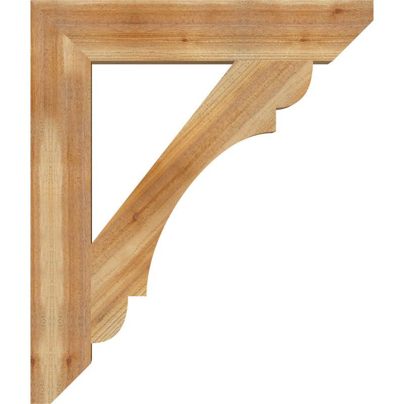 H 6 po x l 40 po x Support en bois / corbeau, Cèdre rouge, H 40 po x l 6 po x P 34 po