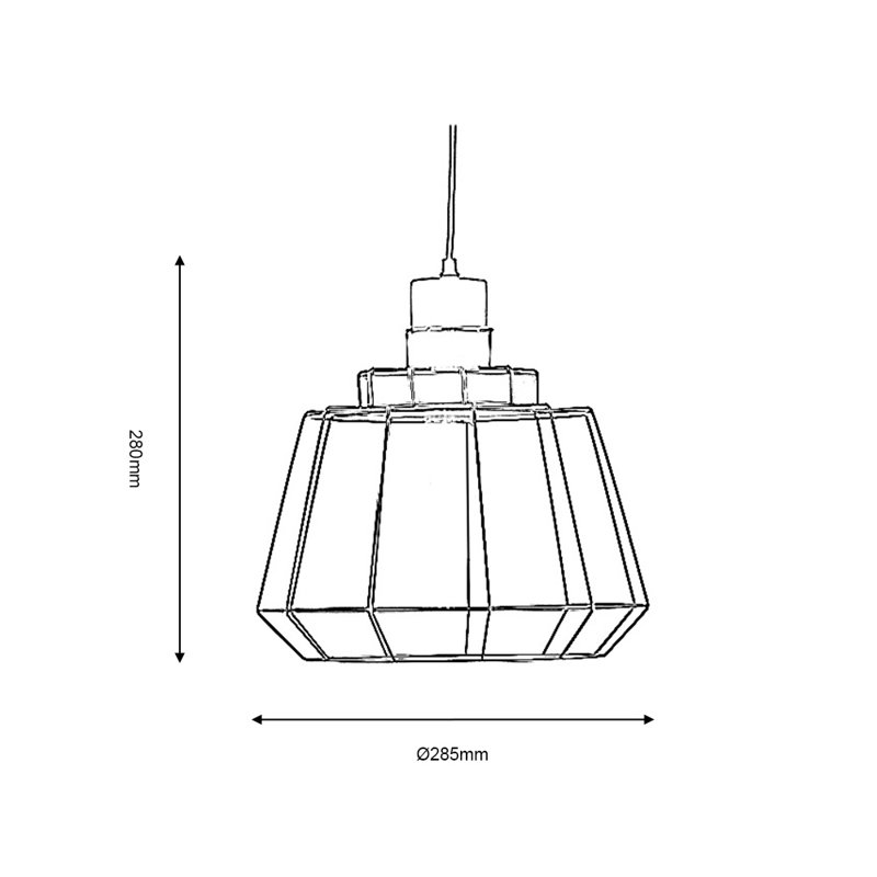 Strickland 1 - Light Geometric Pendant, Chrome