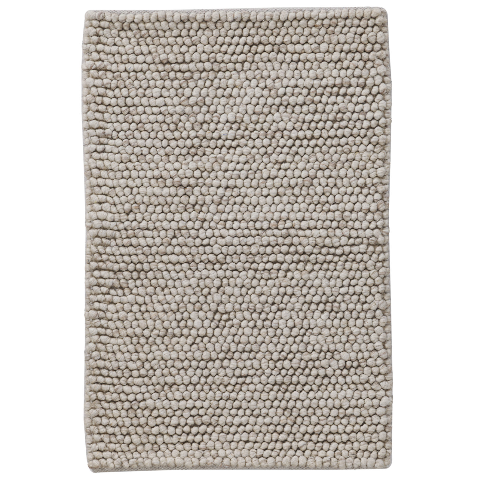 Elida Handwoven Flatweave Wool Area Rug, Rectangle 2' x 3', Beige
