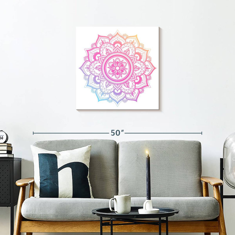 Kerner Gradient Floral Mandala, 24" H x 24" W