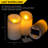 Flickering LED Candles, Lifelike Swinging Flame Battery Powered Realistic Flameless LED Candle - Warm White