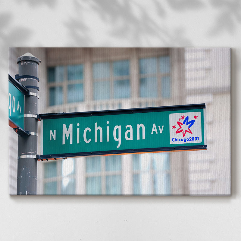 Michigan Ave sur impression sur toile, H 24 po x l 36 po x P 1,5 po
