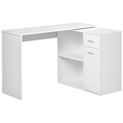 Bureau d'angle rotatif (sans tabourets)