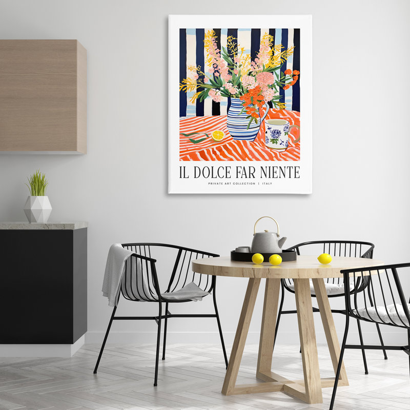Art mural classique sur toile Bouquet italien, design par lettré et doublé, 48" H x 36" W