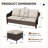 3-Piece All-Weather Wicker Patio Conversation Set with Storage Ottoman & Cushions-608933953