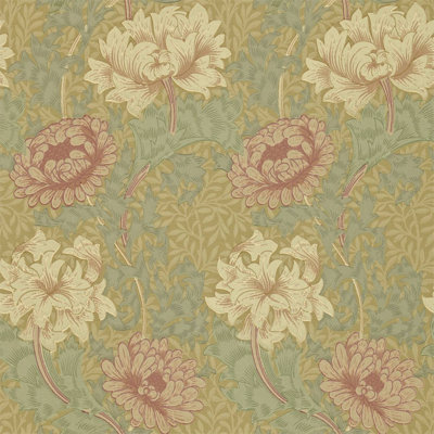 Chrysanthemum Toile Wallpaper