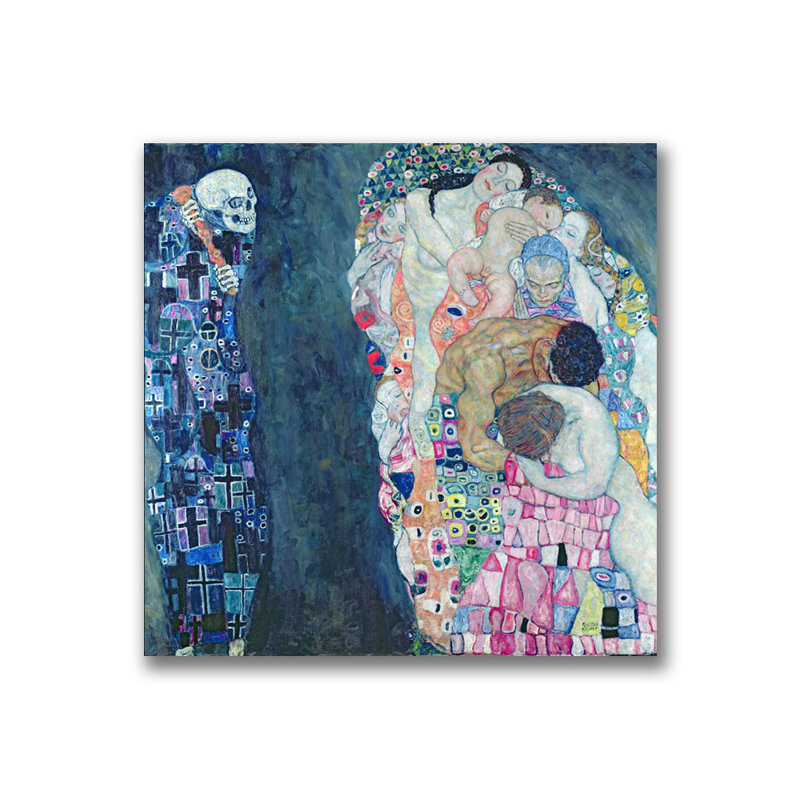 "Mort et vie", reproduction d'art sur toile tendue, H 18 po x l 18 po x P 2 po