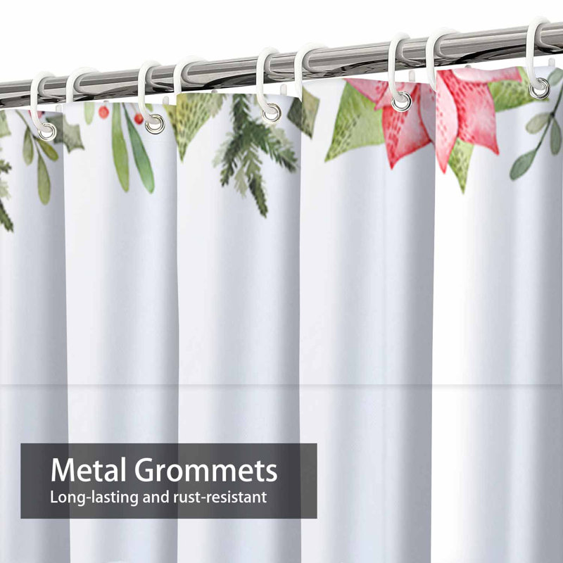Watercolor Winter Invitations Greeting Packaging Merry Christmas with 12 Hooks, 72" L x 72" W