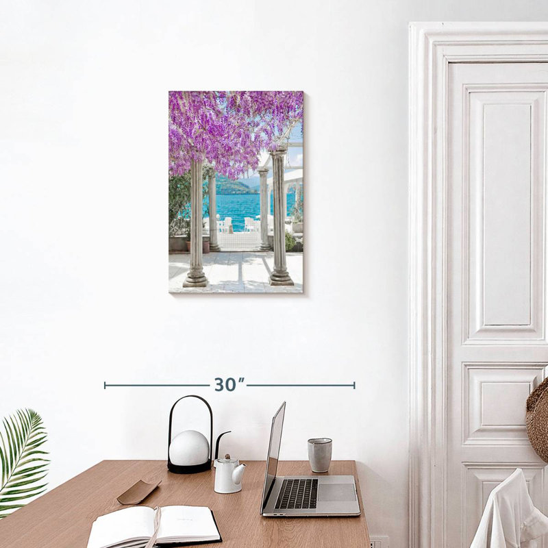 Lilie Wisteria Flowers And Columns, 24" H x 16" W