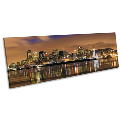 Montreal Canada Skyline - Wrapped Canvas Panoramic Art Prints