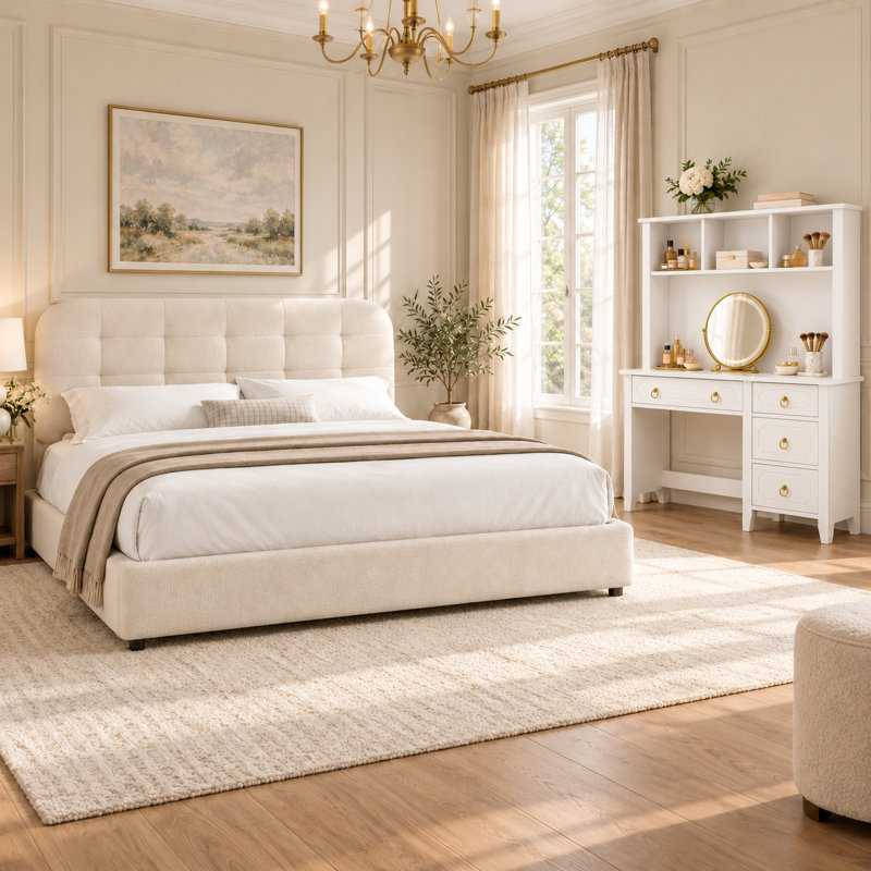 Ensemble de chambre à coucher, Cream/White, Full