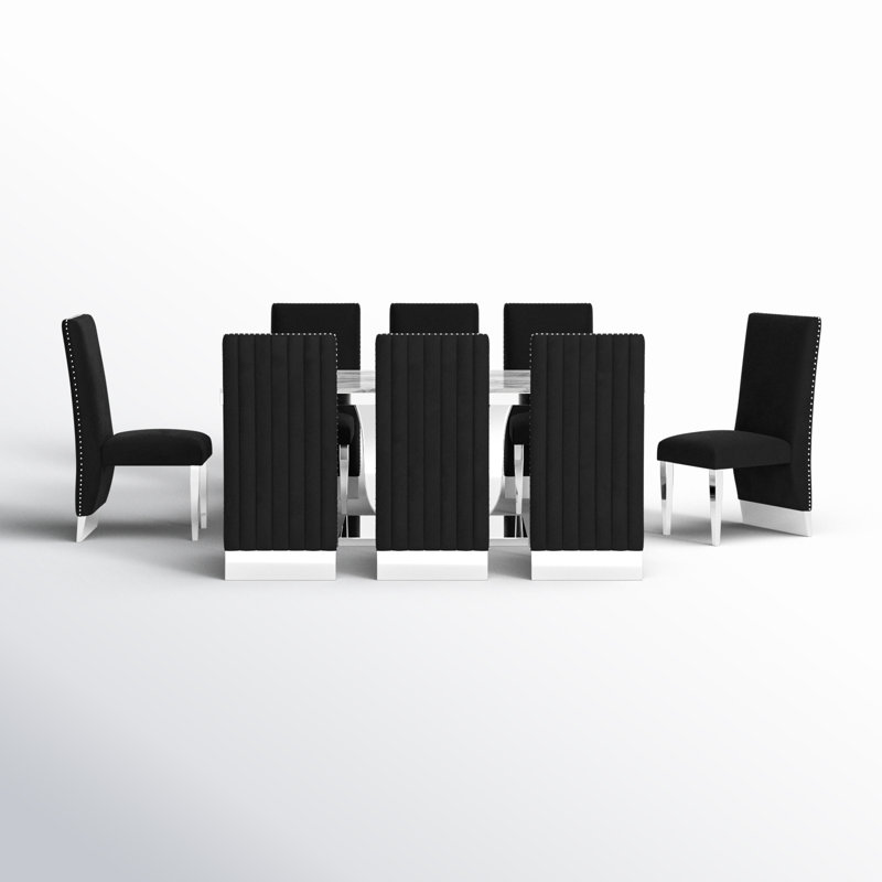 Ensemble repas 8 personnes Mcnally, Noir