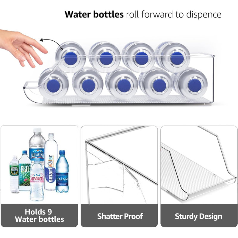  Set of 2 Water Bottle Organizer Bins