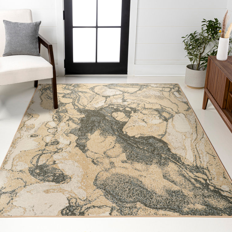 Tapis doré / gris Coreyonna